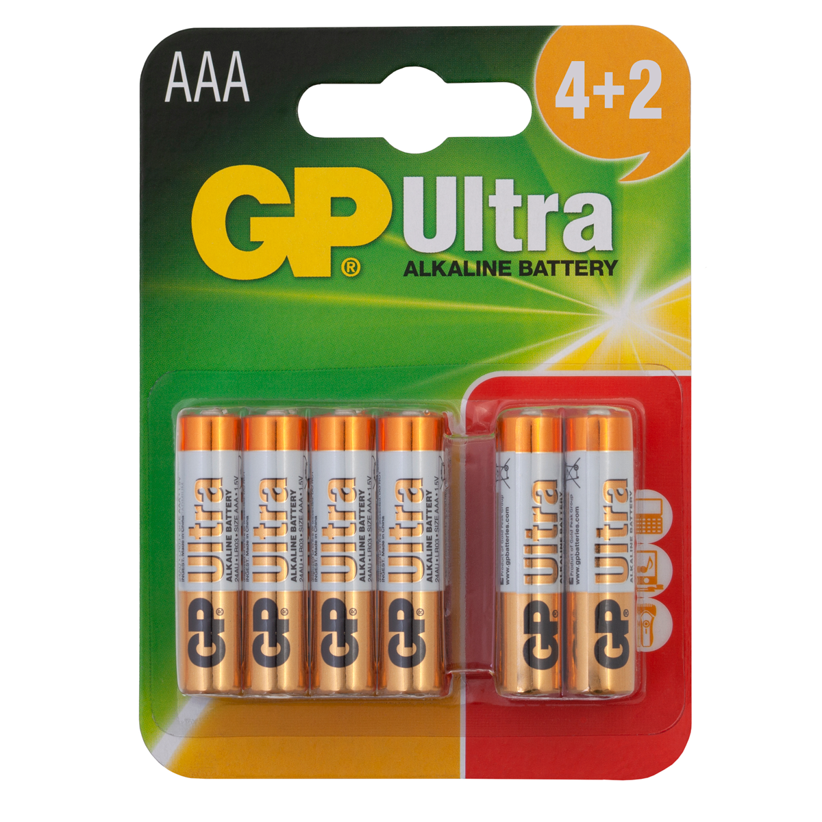 GP Ultra 4+2 x AAA Batteries | Early Learning Centre