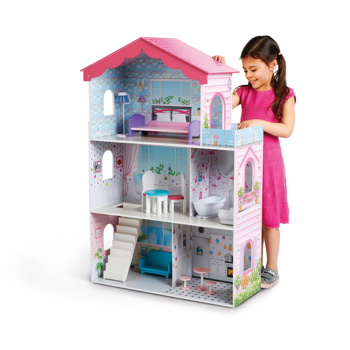 Early Learning Centre Wooden Sparkle Lights Mansion Dolls House | Early  Learning Centre